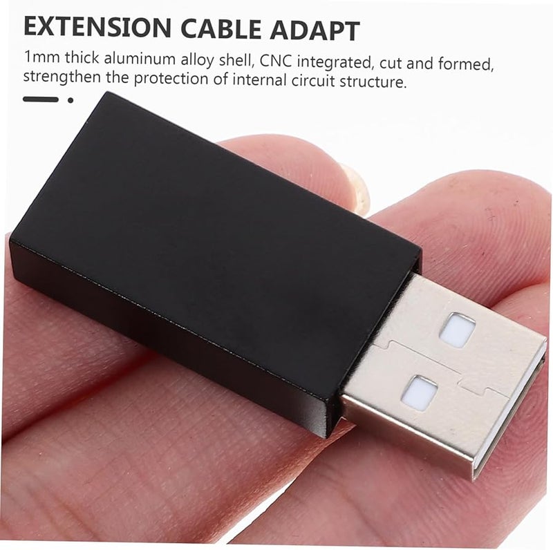 GARVALON 2 Pack USB Male to Female Extension Adapter Aluminum Alloy Shell High Security Data Transfer Cable - Image 4